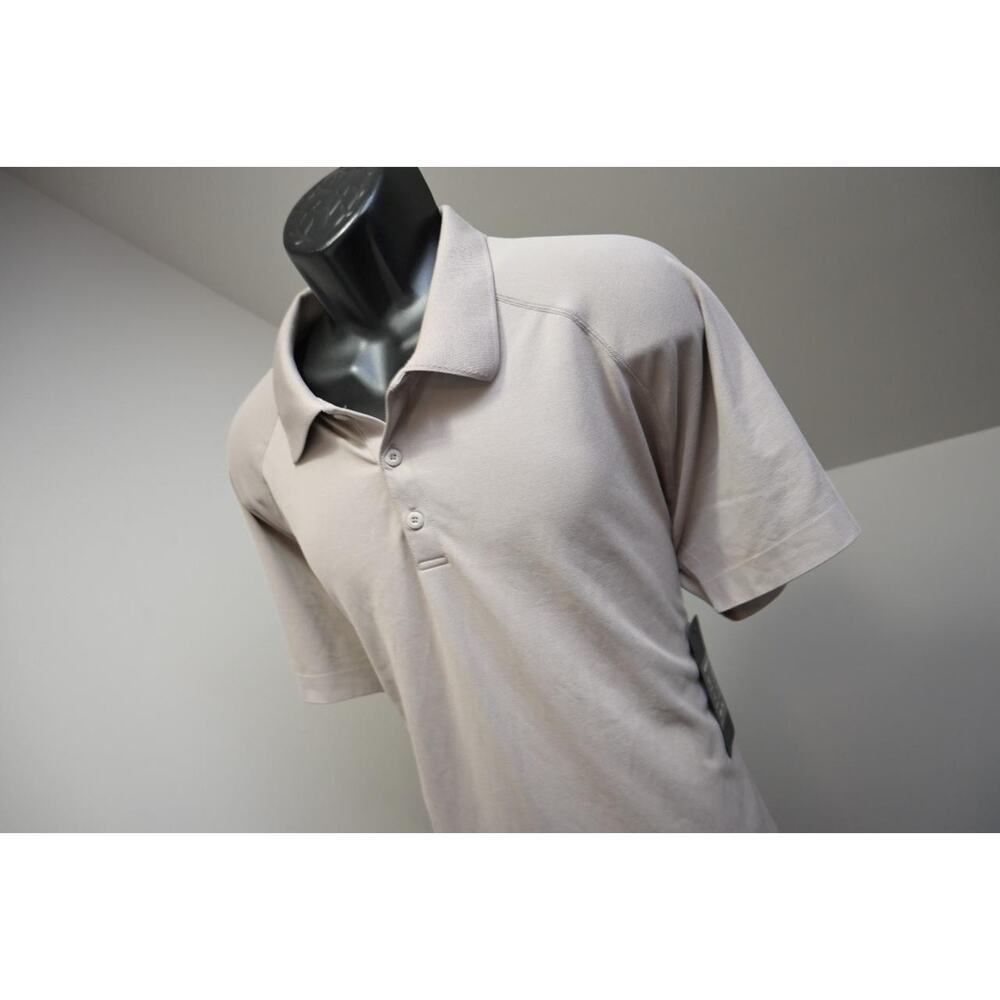 Fabletics Golf Polo Shirt Wicking Tan Short‎ Sleeve Athletic Mens Size 2XL NWT